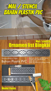 Mal cetakan atau stancil list ornamen rante tipe A