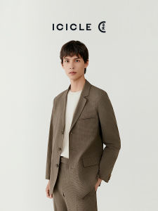 ICICLE | Washable Wool Silk Bubble Textured Spring Three Button Suit
