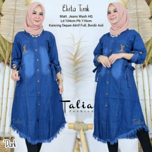 ELVITA TUNIK / LONG TUNIK JEANS / JEANS RAWIS KEKINIAN