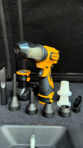 KEELAT 130000 Cordless Mini Turbo Fan Industrial Dust Blower Air Blower Blow-Suction Combined Unit with 130000 RPM 2 in 1 18V Battery Vacuum Cleaner Blower Various Nozzles.