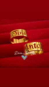 PROMO!!! CINCIN COUPLE NAMA LAPIS EMAS!!! AKSESORIES NAMA