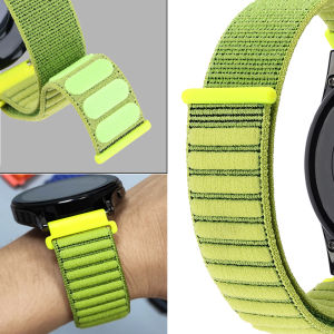 20 มม.22 มม.ไนลอนแบบถักสําหรับผู้เบิกทาง Garmin 570 47 มม.42 มม.265 255 เพลงvoactive 6 5 Venu 3 Sq2 สบาย