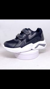 FIURI - PRO ATT - LWH V 31-38 HITAM PUTIH - SEPATU SNEAKERS PEREKAT KANVAS SOL KARET ANAK LAKI-LAKI