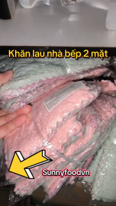 Combo 10 Khăn lau bếp đa năng 2 mặt mềm thấm hút tốt khăn lau bàn ghế tiện lợi nhỏ gọn