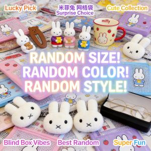 Miffy | Miffy Kawaii Rabbit Sunglasses Storage Bag Cute Cartoon Glasses Case Magnetic Attraction Protective Bag Sunglasses Gift Toy