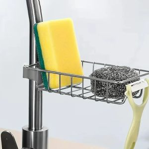 1/2pcsKitchen Sink Storage Rack Faucet Storage Rack Sponge Rag Drain Basket Bathroom Soap Rack Kitchen Bathroom Accessories