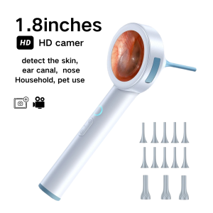 Ear Cleaner Camera with Screen 1080P Otoscope Ear Wax Removal Tool for Kids Adults & Pets 1.8’’ Screen LED Light Safe Ear Picker