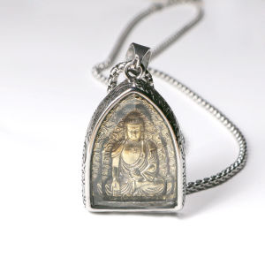 🔥品质 精选🔥[现货·佛牌]复古网红佛牌如来本命佛观音泰国象佛关公吊坠男招财转运钛钢项链 Vintage net red Buddha