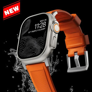 สายนาฬิกาข้อมือซิลิโคนยาง แบบนิ่ม สําหรับ Apple Watch Ultra 3 2 Band 11 49 มม. 46 มม 45 มม. 44 มม. 41 มม. 40 มม. 42มม. 38มม. iWatch Series 11 10 9 8 7 6 5 4 SE3 พร้อมตัวเชื่อมต่อโลหะ แบบเปลี่ยน