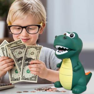 Leiao UT【🔥Best Picks✔️Ready】Mainan anak-anak Dinosaurus celengan lucu dan unik celengan Koin Untuk Anak Laki-Laki Bank Anak Belajar Menabung Dan Menghitung Bentuk Dino Memberikan Kebahagiaan Membudayakan Menabung
