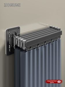 CHUANQIMINGMEI | Extendable No-Drill Bath Curtain and Clothes Drying Pole