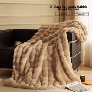 HAOMIAN | Thickened Flannel Blanket for Winter Nap Office Sofa Air Conditioner Use