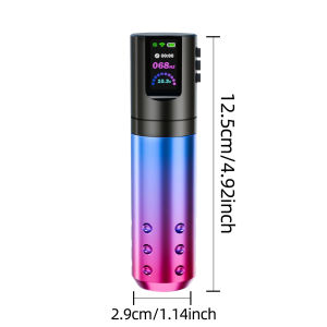 POSEIDON Tattoo Pen Wireless Tattoo Machine 1800mAh Rotary Tattoo Machine with 3.5mm stroke length Tattoo Pen with Digital LED Display Power Supply Tattoo Supplies for Artist