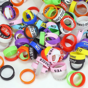 Anti-Tangle Silica Gel Grip Fishing Rod Bands Comfortable Durable Multicolor