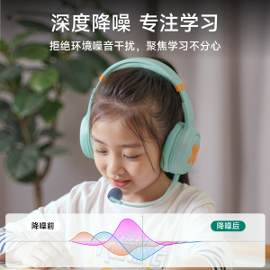 New Odibird Headset Noise Reduction Headphones Overhead Children Study Noise Isolation Reading Wireless Bluetooth Earbuds