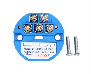 Bộ Truyền Cảm Biến Nhiệt Độ Loại PT100 Tới 4-20mA 0-200 Độ Bộ Truyền Nhiệt Độ Công Nghiệp Có Khả Năng Chịu Nhiệt DC 24V