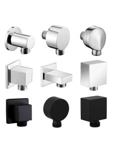 Azos Copper Wall Shower Head Adapter 4 Points Neutral Shower Head Connector Hose Elbow Concealed Head