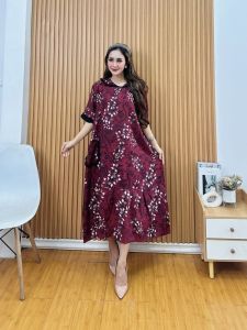 dres ledy bunga dres lalisa bunga variasi saku dres motif terbaru mewah 2025 dres motif kombinasi dres motif kekinian dres wanita viral termurah bahan rayon super adem