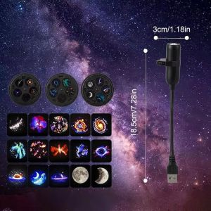 YOUYUEPIN Portable Mini Planet Projector USB Cable Romantic Atmosphere Lamp 360 Degree Adjustable Neck 18.5cm Length For Kids Gift