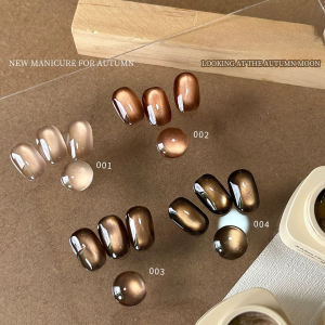 10ml 1pcs Full Moon Autumn Nails Brown Nails Black Nails Maillard Christmas Nails Amber Gold Light Cat Eye Nail Glue Nail art