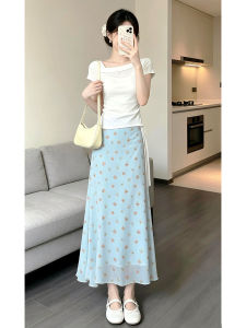 SUSIEYUAN | Vacation Style Beach Pretty New Floral Skirt Suit