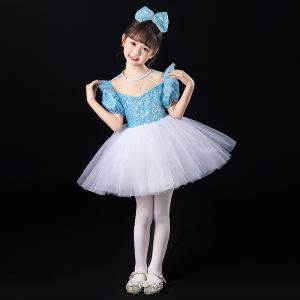 LOlanta Kids Girls Sequined Tutu Dress Vintage Design Tulle Layered A-Line Princess Dress Boys Suit for Hosts Bridesmaids Flower Kids School Dance Performance Costume