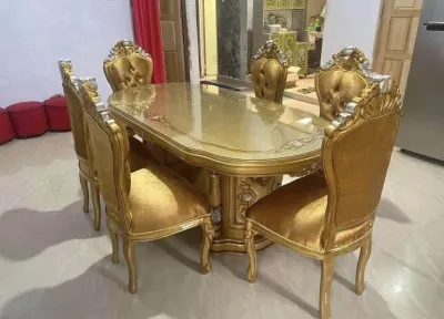 COD Meja makan 6 kursi jok jati