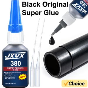 380 Black Super glue 380 Original Black Quick-Bondig Sticker leather rubber Metal Wood Strong Liquid glue Adhesive Emergency Repair Adhesive Full rubber glue Precision Dispenser