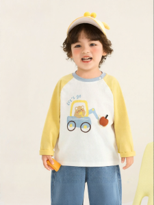 CUTEPANDAS | Áo Thun Dài Tay Trẻ Em Chống Khuẩn Cotton