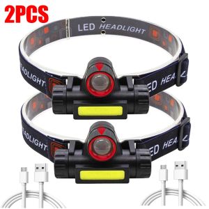 500LM COB LED Motion Sensor Headlamp USB Rechargeable Waterproof Head Flashlight Outdoor Camping Cycling Hiking Fishing Lamp