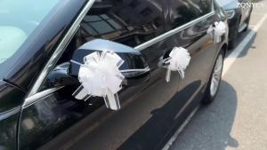 White Wedding Car Decoration Ribbon Pull Bows Knot Birthday Party Chair Decor Supplies Valentines Day Gift Wrapping DIY Crafts