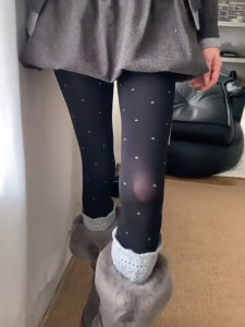 Polka Dot Black Pants Really Charming Suitable for Short Skirt Elegant Miss Size Lady Sport Outdoor Accessories Shoe Laces