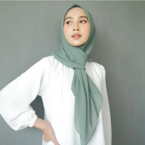 Jilbab Segi Empat BELLA SQUARE Jahit Tepi Polos Terbaru - Kerudung Wanita