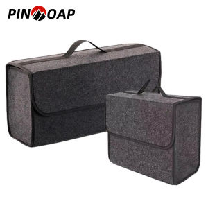 Car Trunk Organizer Stowing Tidying Container Bags Portable Foldable Vehicle Trunk Felt Storage Box Auto Interior Accessories