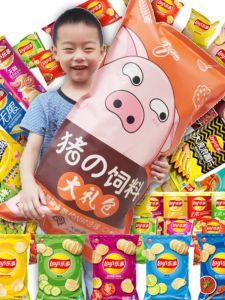 Lays Potato Chips Snack Large Gift Box Barrel Pack 40g Canister Whole Box Mixed Send Girlfriend a Box Internet Celebrity