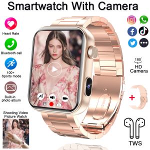 2026 New Smart Watch with Camera Men Recording Camera TWS Headset Local Music Bluetooth Calling Music Fashion Women Smartwatch