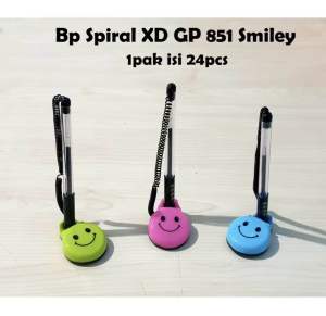 Pulpen Spiral Pen Desk Table Meja Stand Berdiri 05mm Tempel Meja Smile GP 851