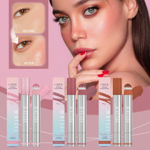 Peach Pink Plush Brush Liquid Blush Cheek Cream Smooth Long Lasting Velvet Matte Nude Apricot Orange Blusher Easy To Wear