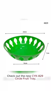 CYK-829 CIRCLE FRUIT TRAY / serving dish fruit tray /shaped fruit basket centerpiece displayed EB