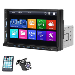 Hippcron Car Radio 1 Din MP5 Multimedia Player 7" Touch Screen FM Aux Input Bluetooth DUAL USB Mirror Link Universal Auto Radio
