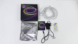 aiopp | RGB Neon Led strip Lights 12V 108LEDS/M IP68 Silicoen Neon Rope Light with music SYNC 16millon Color For ROOM party