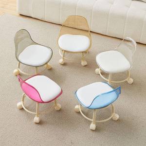 ZHENTAIYUAN | Acrylic Silent Multi-directional Wheel Stool
