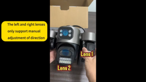 Hamrol 12MP Three Lens Three Screen Humanoid Recognition AI Alarm PTZ WIFI IP Camera Waterproof CCTV