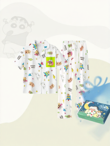 GONGDIE | Cool Feeling Cotton Couples Sleepwear Set Shorts and Pants