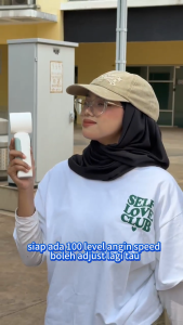 Mini Air Cooler with LED Display – Pro Portable Turbo Fan High Speed kipas with 100 Speed Levels 6000mAh Rechargeable Battery for Up to 20 Hours of Cooling Foldable Desktop Fan with USB Charging.