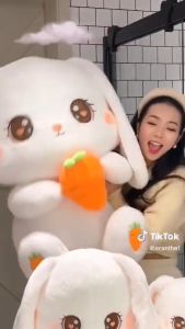 ตุ๊กตากระต่ายหูยาว กลิ่นหอมวนิลา (อัดสียงพูดได้) ตูรอบเด็ก ตูรอบยาชา 10 บัตร (สีดำ)