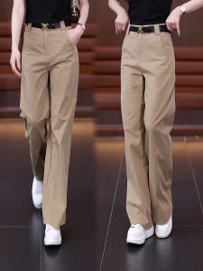 Tencel Slim Wide Leg Pants Womens High Waist Thin New Casual Loose Drapey Straight Leg Pants Summer 2024 Fashion Trend