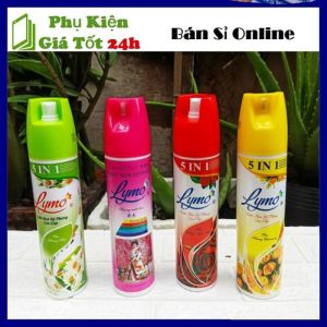 Chai Xịt Phòng Lymo 5in1 Hương Nước hoa 350ML Khử Khuẩn  Khử Mùi Hương Thơm Dịu Nhẹ - Xịt Thơm Phòng Ngủ Khử Mùi Lymo 350ml Cao Cấp Giúp Làm Thơm Và Loại Bỏ Mùi Ẩm Mốc