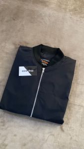 Jaket Bomber Hitam Pria Korea Waterproof Casual Blazer