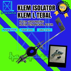 Klem L BC Isolator Isi 10pcs Klem Kabel Penangkal Anti Petir Grounding Rod Clamp Rod Grounding Clam Ground Rod Clem Tebal